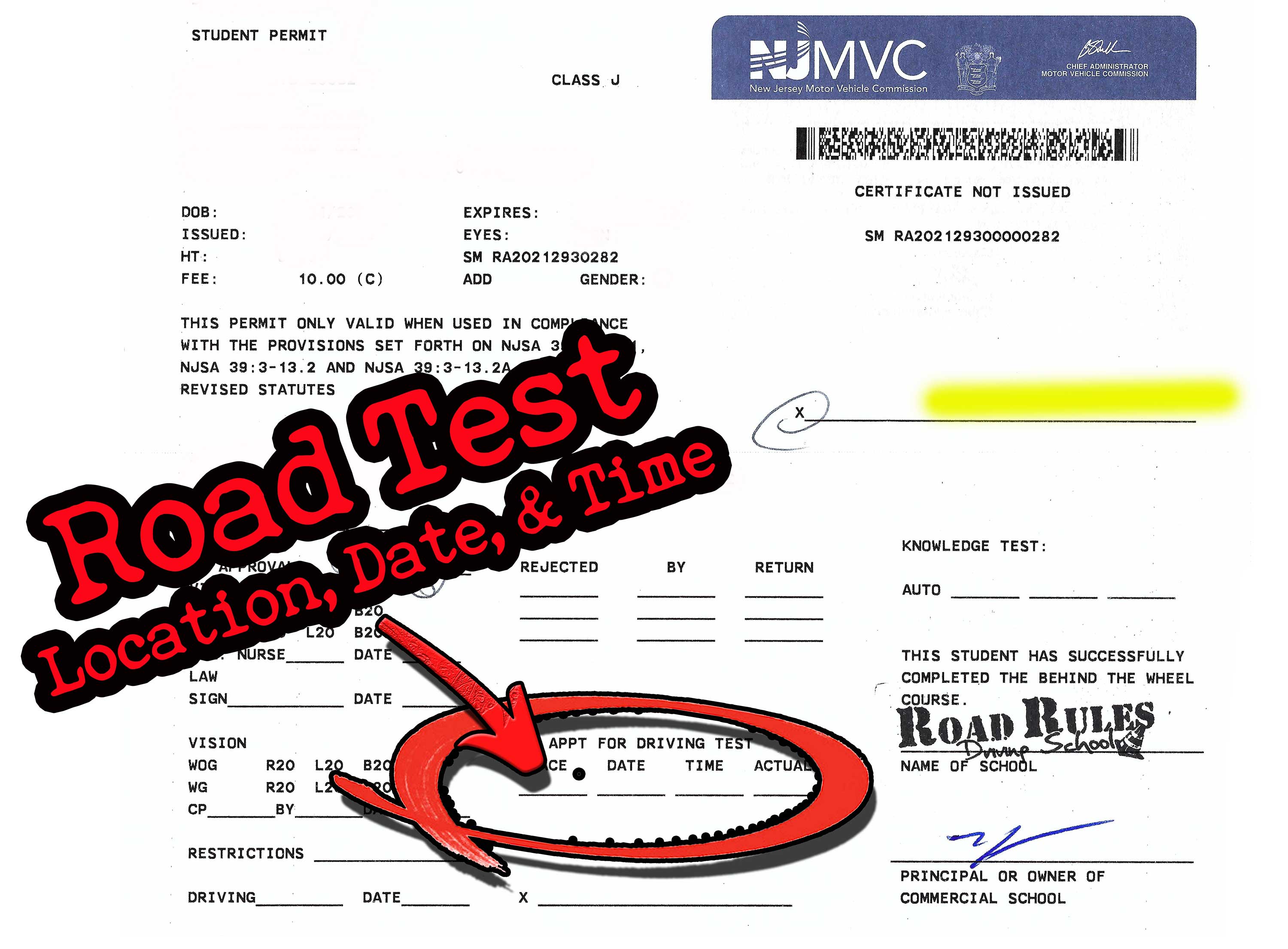 New Jersey Motor Vehicle Road Test Appointment Webmotor